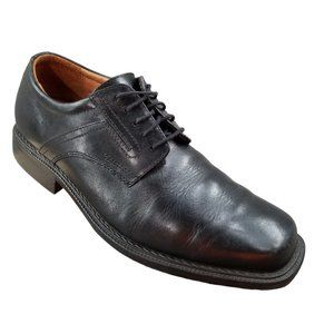 Bill Blass Vanderbilt Derby Shoes Mens Black Leather Square Toe Size 10.5